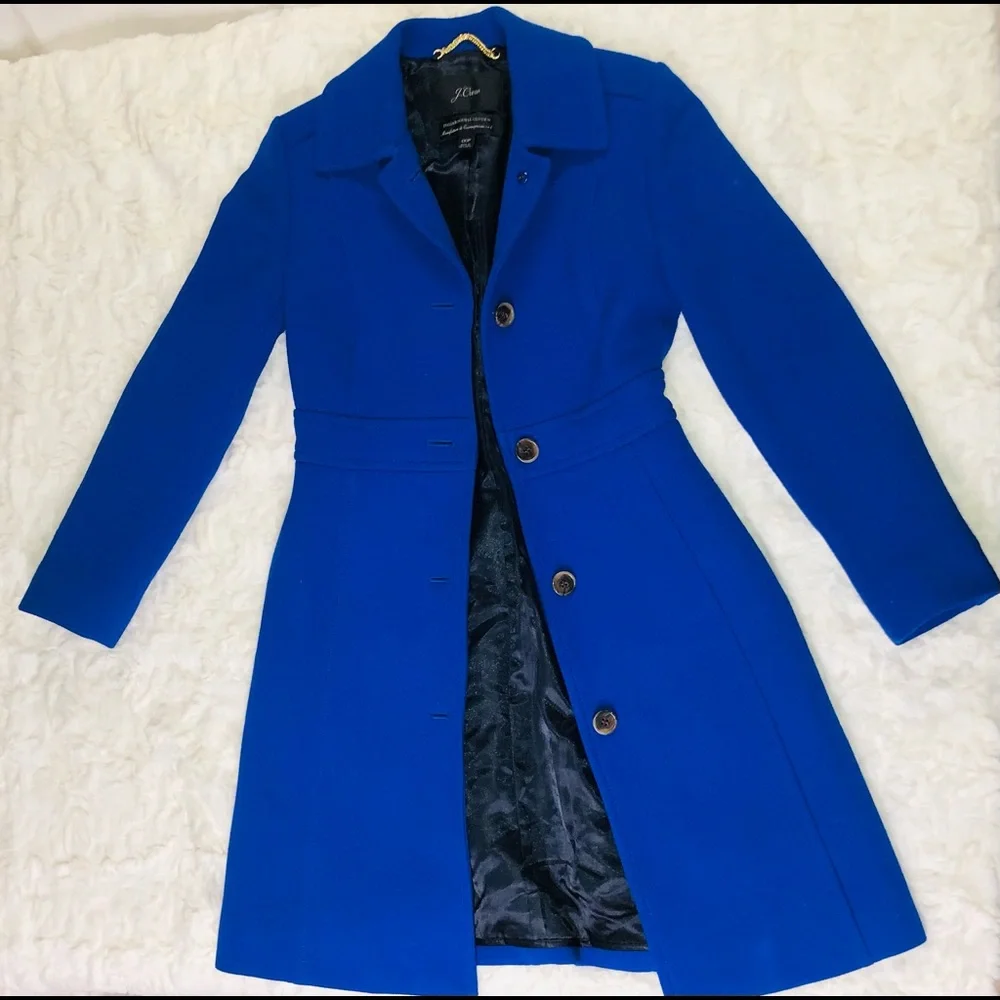J. Crew Women's Blue Lady Day Coat - Picture 2 of 7